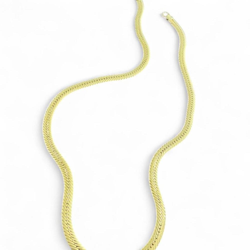 Silver snake chain necklace with